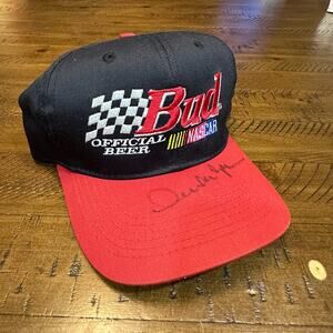 Vintage Budweiser Racing Speedwater 99 NASCAR Autographed Snapback Hat Big Logo